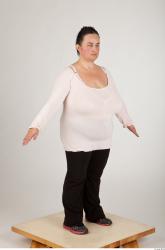 Whole Body Back Woman Animation references Casual Overweight Studio photo references